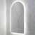 Arco Arch 550mm x 1000mm Frontlit and Backlit LED Frameless Mirror with Frosted Glass Border and Demister