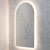 Arco Arch 550mm x 1000mm Frontlit and Backlit LED Frameless Mirror with Frosted Glass Border and Demister
