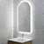 Arco Arch 550mm x 1000mm Frontlit and Backlit LED Frameless Mirror with Frosted Glass Border and Demister