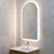 Arco Arch 550mm x 1000mm Frontlit and Backlit LED Frameless Mirror with Frosted Glass Border and Demister