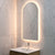 Arco Arch 550mm x 1000mm Frontlit and Backlit LED Frameless Mirror with Frosted Glass Border and Demister