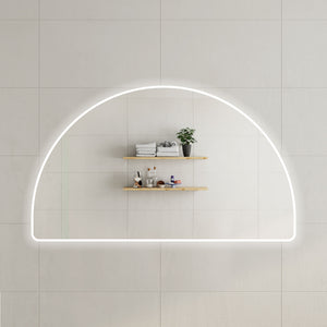 Arco Arch 1700mm x 1000mm LED Mirror with Frosted Glass Border and Demister