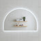 Arco Arch 1200mm x 800mm LED Mirror with Frosted Glass Border and Demister