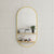 Pill Oval 500mm x 1000mm Framed Mirror, Brushed Brass (Gold) Frame