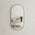 Pill Oval 500mm x 1000mm  Framed Mirror, Brushed Gunmetal Frame