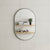 Pill Oval 600mm x 900mm Mirror with Brushed Gunmetal Frame