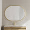 Pill Oval 1200mm x 900mm Mirror with Brushed Brass (Gold) Frame