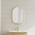 Pill Oval 500mm x 800mm Framed Mirror with Brushed Brass (Gold) Frame *Clearance Stock*
