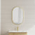 Pill Oval 500mm x 800mm Mirror with Brushed Brass (Gold) Frame