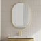 Pill Oval 700mm x 1000mm Mirror with Brushed Brass (Gold) Frame