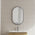 Pill Oval 500mm x 800mm Mirror with Matte Black Frame