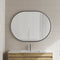 Pill Oval 1200mm x 900mm Mirror with Matte Black Frame