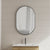 Pill Oval 600mm x 900mm Mirror with Matte Black Frame