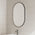 Pill Oval 600mm x 900mm Mirror with Matte Black Frame