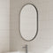 Pill Oval 600mm x 900mm Mirror with Matte Black Frame