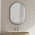Pill Oval 700mm x 1000mm Mirror with Matte Black Frame