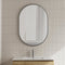 Pill Oval 700mm x 1000mm Mirror with Matte Black Frame