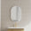 Pill Oval 500mm x 800mm Mirror with Matte White Frame