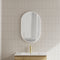 Pill Oval 500mm x 800mm Mirror with Matte White Frame
