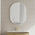 Pill Oval 700mm x 1000mm Mirror with Matte White Frame