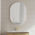Pill Oval 700mm x 1000mm Mirror with Matte White Frame