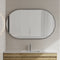 Pill Oval 1500mm x 900mm Mirror with Matte Black Frame
