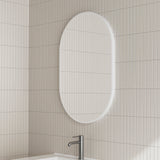 Pill Oval 600mm x 900mm Framed Mirror, Matte White Frame