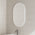 Pill Oval 600mm x 900mm Mirror with Matte White Frame