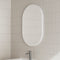 Pill Oval 600mm x 900mm Mirror with Matte White Frame