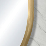 Pill Oval 500mm x 1000mm Framed Mirror, Brushed Brass (Gold) Frame