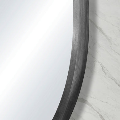 *Clearance* Pill Oval 450mm x 900mm Framed Mirror, Brushed Gunmetal Frame