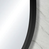 Pill Oval 500mm x 1000mm Framed Mirror, Matte Black Frame