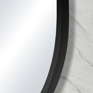*Clearance* Pill Oval 1500mm x 900mm Framed Mirror, Matte Black Frame
