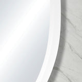 Pill Oval 500mm x 1000mm Framed Mirror, Matte White Frame