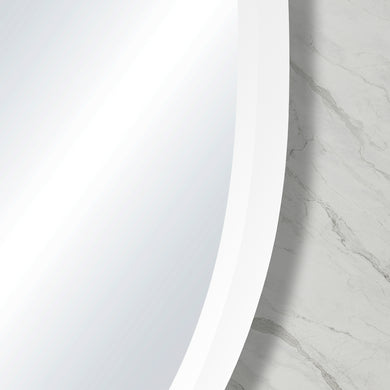 *Clearance* Pill Oval 450mm x 1200mm Framed Mirror, Matte White Frame