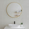Circa Round 750mm Mirror with Brushed Brass (Gold) Frame