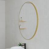 Circa Round Mirror with Brushed Brass (Gold) Frame | 4 sizes available, from 600mm to 1000mm |