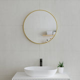 Circa Round 600mm Framed Mirror with Brushed Brass (Gold) Frame *Clearance Stock*