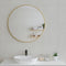 Circa Round 900mm Mirror with Brushed Brass (Gold) Frame