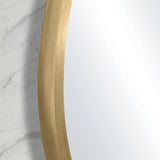 Circa Round 1000mm Framed Mirror, Brushed Brass (Gold) Frame