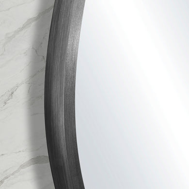 *Clearance* Circa Round 800mm Framed Mirror, Brushed Gunmetal Frame