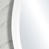 Circa Round 750mm Framed Mirror, Matte White Frame
