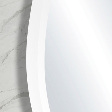 *Clearance* Circa Round 1000mm Framed Mirror, Matte White Frame