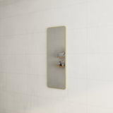 Retti Rectangular 450mm x 1200mm Framed Mirror, Brushed Brass (Gold) Frame