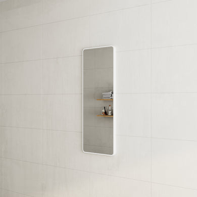 *Clearance* Retti Rectangular 450mm x 1200mm Framed Mirror, Matte White Frame