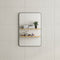 Retti Rectangular 600mm x 900mm Mirror with Brushed Gunmetal Frame