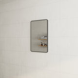 Retti Rectangular 600mm x 900mm Framed Mirror, Matte Black Frame