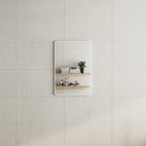 Retti Rectangular 600mm x 900mm Framed Mirror, Matte White Frame