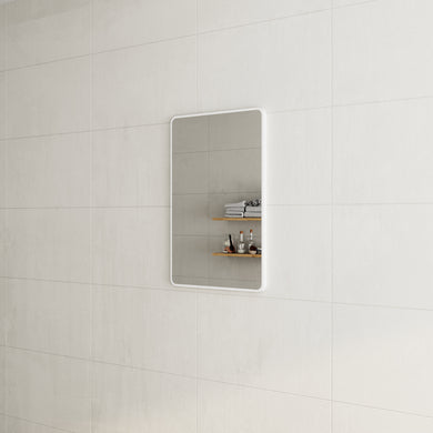 *Clearance* Retti Rectangular 600mm x 900mm Framed Mirror, Matte White Frame