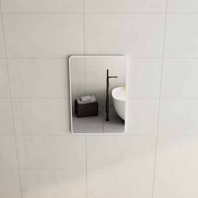 *Clearance* Retti Rectangular 600mm x 900mm Framed Mirror, Matte White Frame